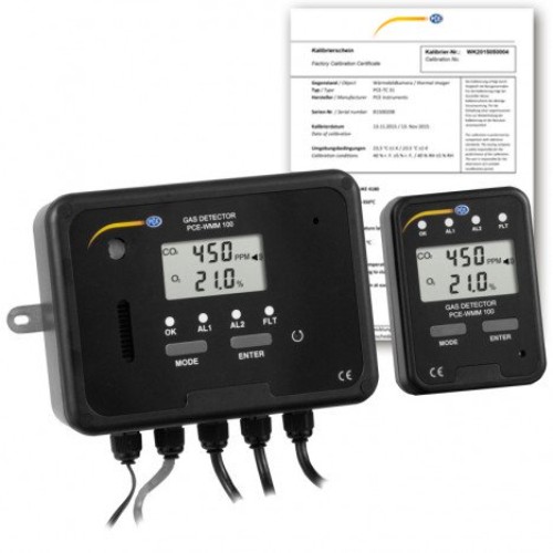 Máy đo chất lượng không khí Carbon Dioxide PCE PCE-WMM 100-ICA có chứng nhận hiệu chuẩn ISO 7 Máy đo chất lượng không khí Carbon Dioxide PCE PCE-WMM 100-ICA có chứng nhận hiệu chuẩn ISO