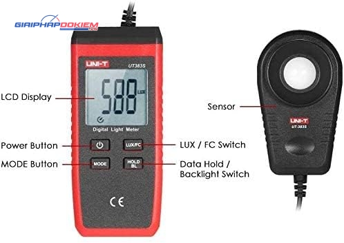 Thiết bị đo cường độ ánh sáng UNI-T UT383S 17 Thiết bị đo cường độ ánh sáng UNI-T UT383S - Ảnh 12