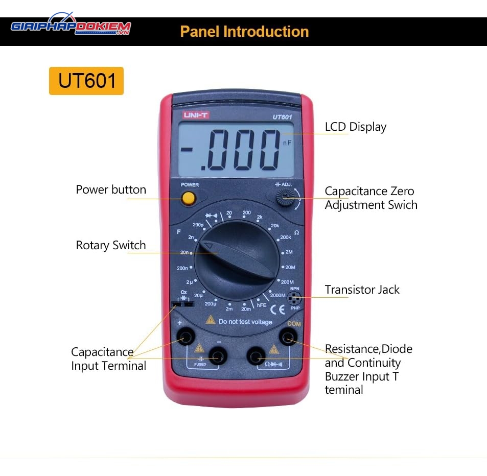 Thiết bị đo tụ điện, điện trở UNI-T UT601 13 Thiết bị đo tụ điện, điện trở UNI-T UT601 - Ảnh 8