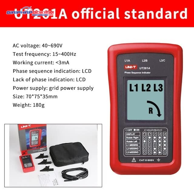 Đồng hồ chỉ thị pha UNI-T UT261A 19 Đồng hồ chỉ thị pha UNI-T UT261A - Ảnh 14