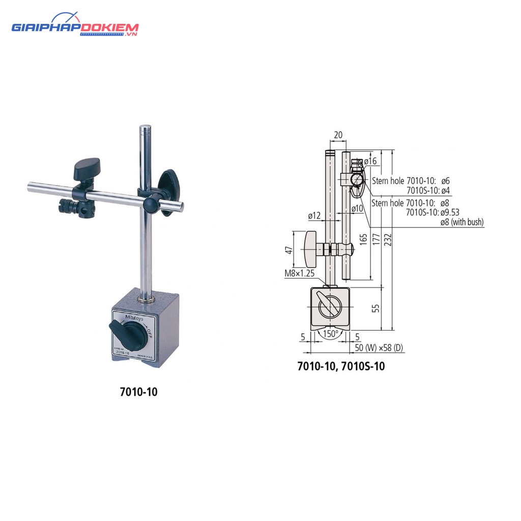 Đế từ gá đồng hồ so Mitutoyo 7010S-10 15 Đế từ gá đồng hồ so Mitutoyo 7010S-10 - Ảnh 10