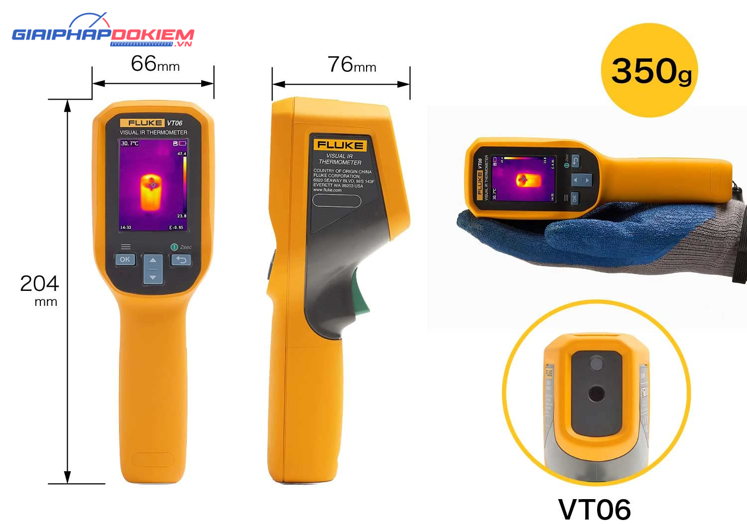 Máy đo nhiệt độ hồng ngoại Fluke VT06 12 Máy đo nhiệt độ hồng ngoại Fluke VT06 - Ảnh 6