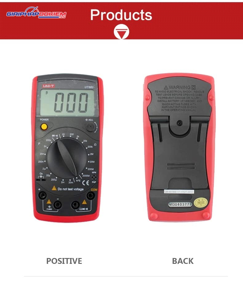 Thiết bị đo tụ điện, điện trở UNI-T UT601 11 Thiết bị đo tụ điện, điện trở UNI-T UT601 - Ảnh 6