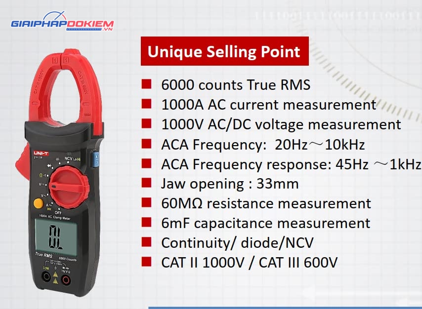 Ampe kìm AC UNI-T UNI-T 2117R 15 Ampe kìm AC UNI-T UNI-T 2117R - Ảnh 9