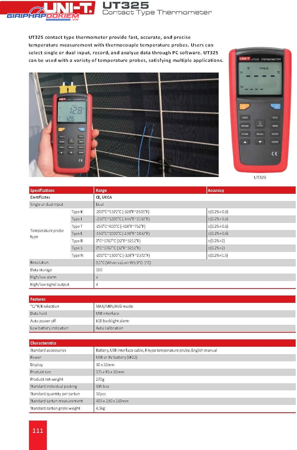 Thiết bị đo nhiệt độ tiếp xúc 2 kênh UNI-T UT325 13 Thiết bị đo nhiệt độ tiếp xúc 2 kênh UNI-T UT325 - Ảnh 7