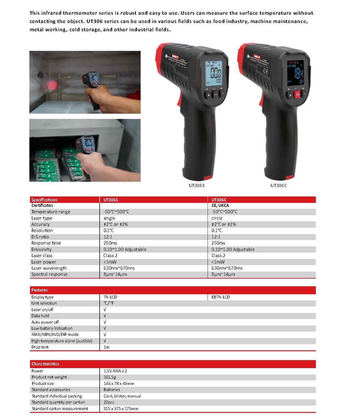 Thiết bị đo nhiệt độ hồng ngoại UNI-T UT306S 18 Thiết bị đo nhiệt độ hồng ngoại UNI-T UT306S - Ảnh 12