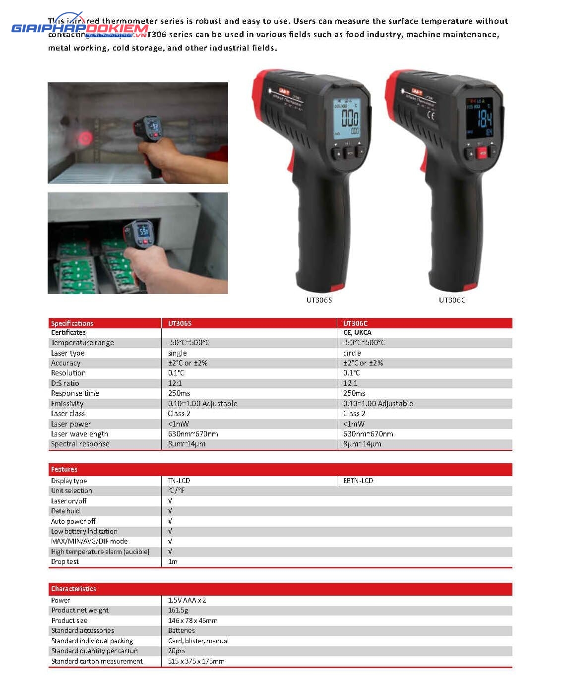 Thiết bị đo nhiệt độ hồng ngoại UNI-T UT306S 18 Thiết bị đo nhiệt độ hồng ngoại UNI-T UT306S - Ảnh 12