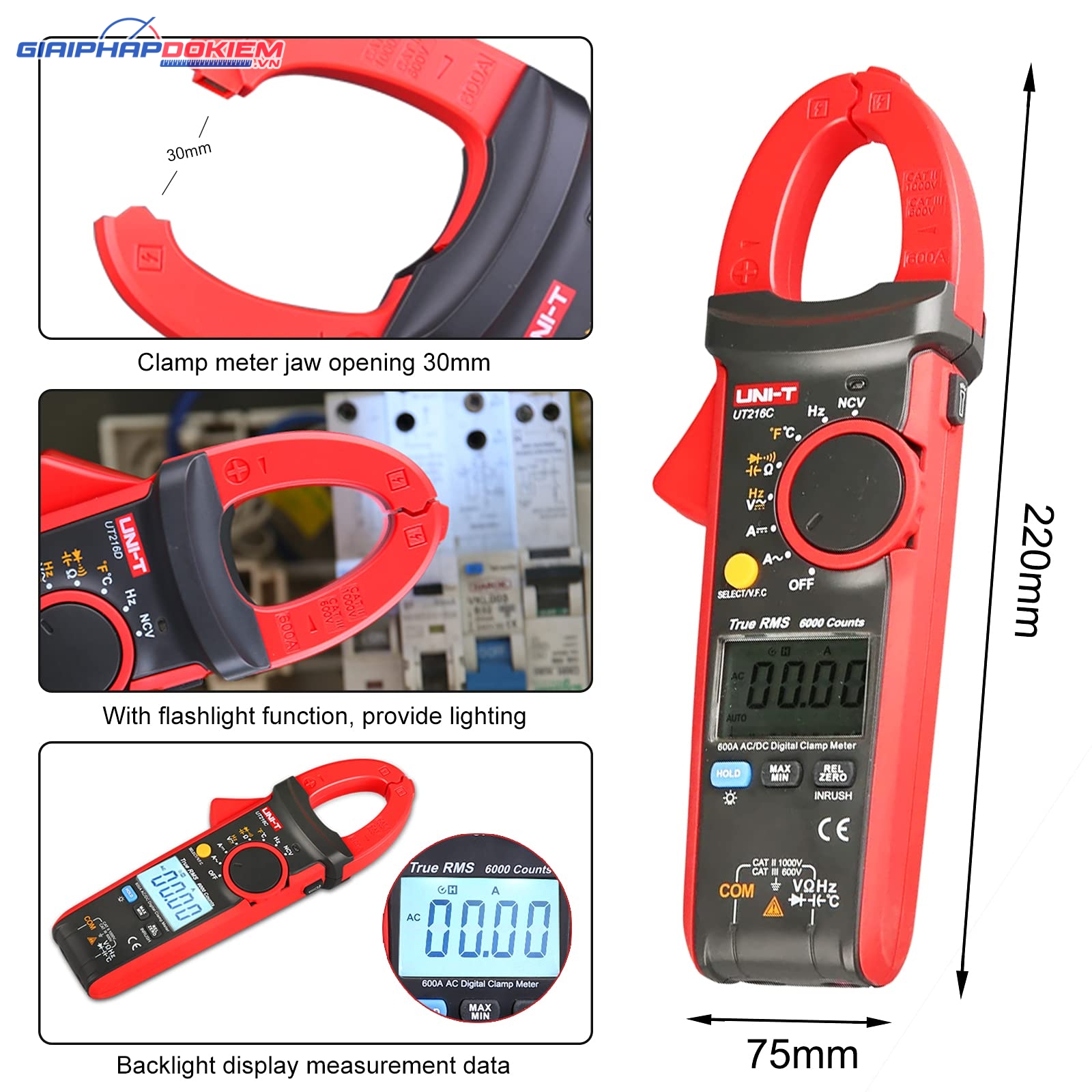 Ampe kìm AC/DC UNI-T UT216C 14 Ampe kìm AC/DC UNI-T UT216C - Ảnh 10