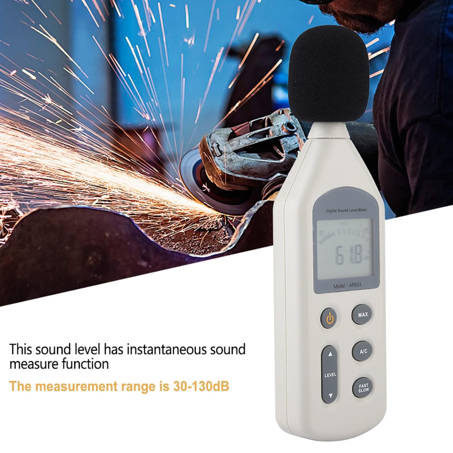 Máy đo độ ồn Smartsensor AR824 (30 – 130dBA / 35 – 130dBC) 12 Máy đo độ ồn Smartsensor AR824 (30 – 130dBA / 35 – 130dBC) - Ảnh 7