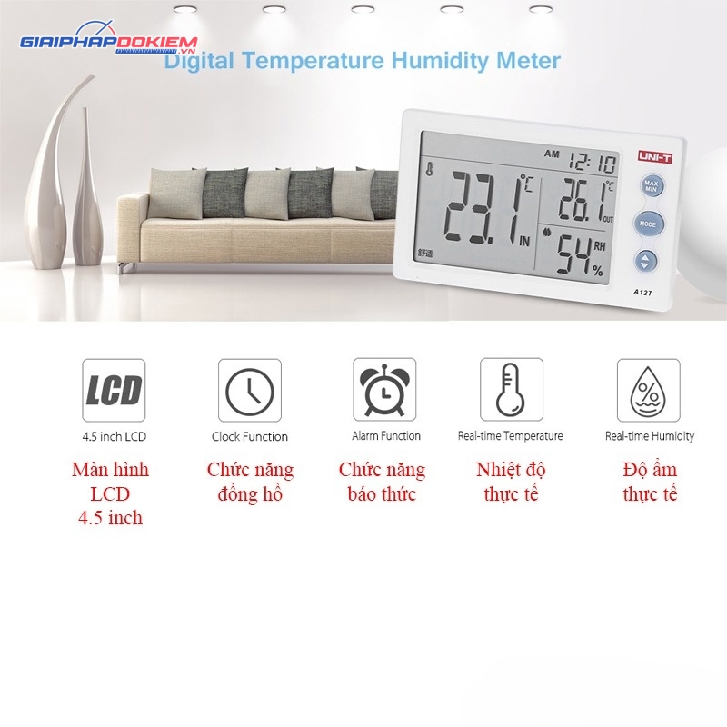 Thiết bị đo nhiệt độ, độ ẩm UNI-T A12T 12 Thiết bị đo nhiệt độ, độ ẩm UNI-T A12T - Ảnh 7