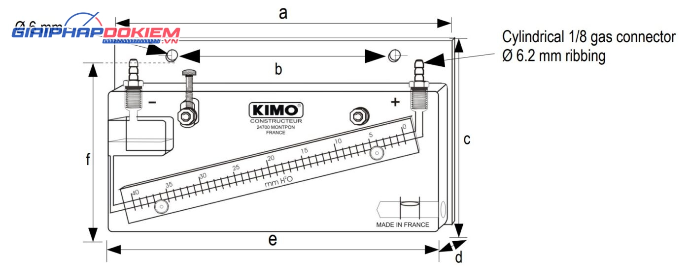Áp kế chất lỏng dạng nghiêng KIMO MG 8 Áp kế chất lỏng dạng nghiêng KIMO MG - Ảnh 3