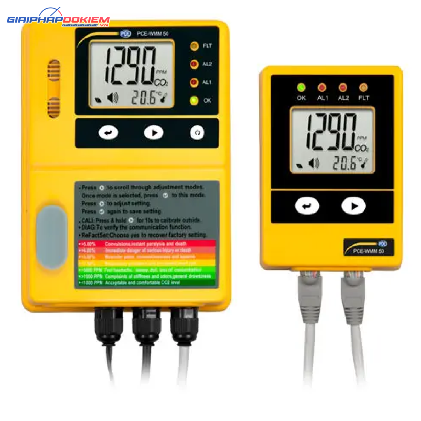 Máy đo chất lượng không khí Carbon Dioxide PCE PCE-WMM 50-ICA có chứng nhận hiệu chuẩn ISO 5 Máy đo chất lượng không khí Carbon Dioxide PCE PCE-WMM 50-ICA có chứng nhận hiệu chuẩn ISO - Ảnh 2
