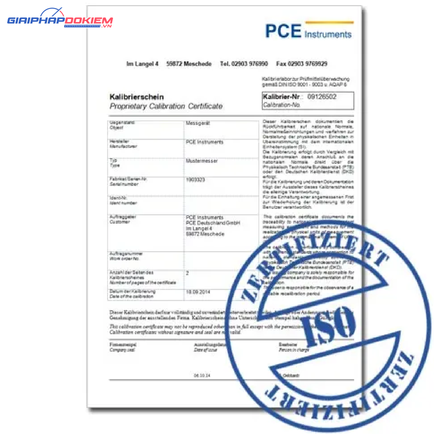 Máy đo chất lượng không khí PCE PCE-HT110-ICA bao gồm Giấy chứng nhận hiệu chuẩn ISO 9 Máy đo chất lượng không khí PCE PCE-HT110-ICA bao gồm Giấy chứng nhận hiệu chuẩn ISO - Ảnh 4