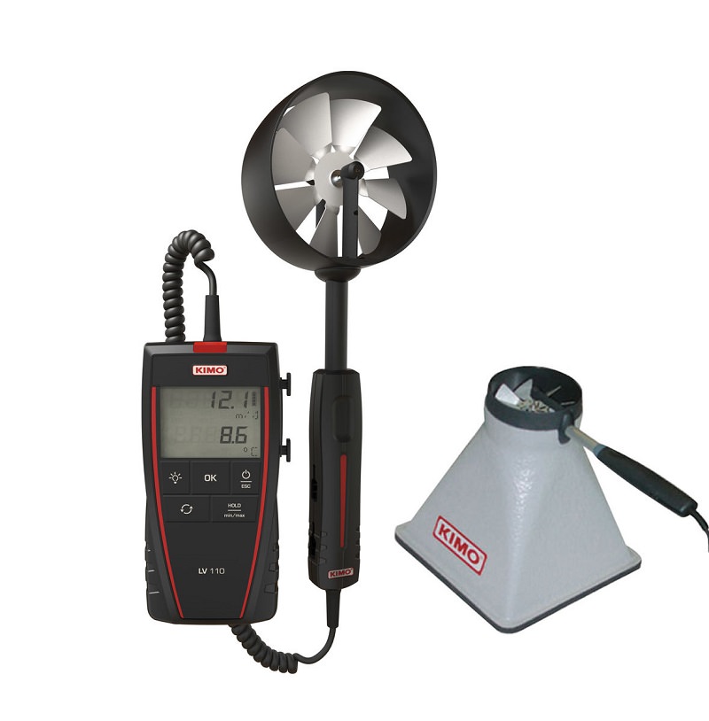 Máy đo tốc độ gió, lưu lượng gió KIMO LV110 18 Máy đo tốc độ gió, lưu lượng gió KIMO LV110