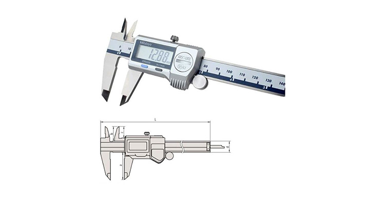 Thước cặp điện tử Mitutoyo 500-703-20 0-200mm x 0.01 10 Thước cặp điện tử Mitutoyo 500-703-20 0-200mm x 0.01 - Ảnh 3