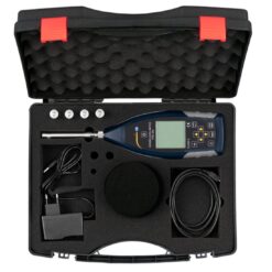 Máy đo SPL loại 2 PCE PCE-428-Kit-N-ICA có bộ hiệu chuẩn âm thanh bao gồm chứng nhận ISO Cal 42 PCE 428 Decibelmeter datalogger 10