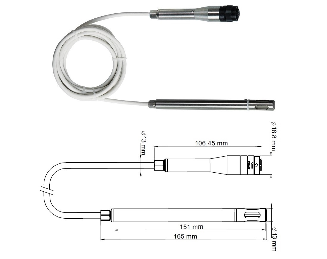 Đầu đo nhiệt độ độ ẩm KIMO SHDI-150 5 Đầu đo nhiệt độ độ ẩm KIMO SHDI-150 - Ảnh 2
