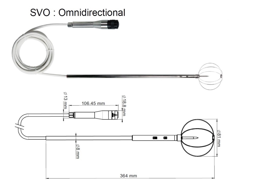 Đầu đo tốc độ gió và nhiệt độ môi trường KIMO SVO 5 Đầu đo tốc độ gió và nhiệt độ môi trường KIMO SVO - Ảnh 2