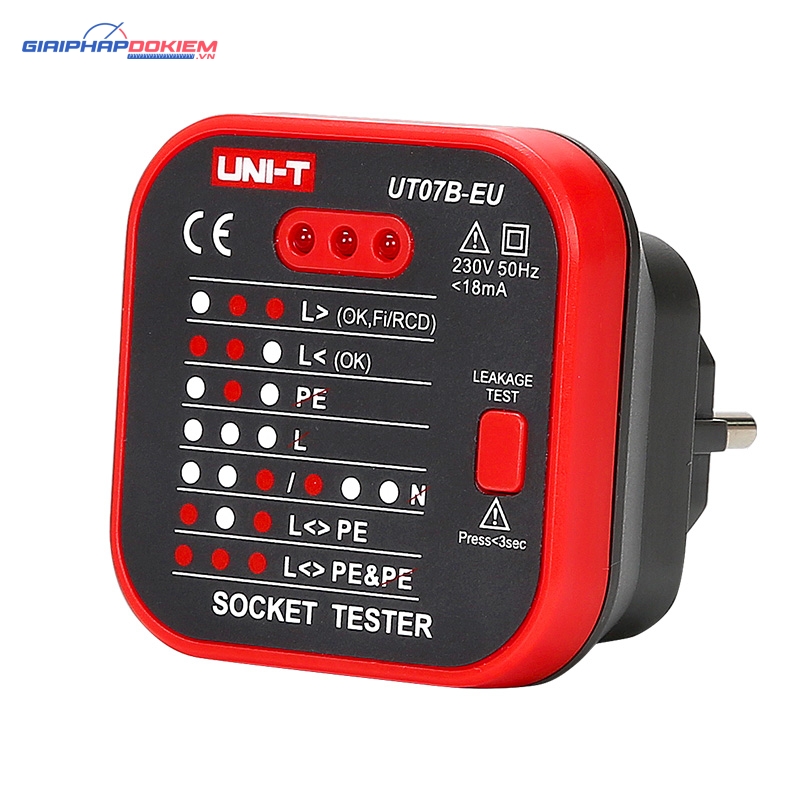 Thiết bị kiểm tra ổ cắm UNI-T UT07B-EU 4 Thiết bị kiểm tra ổ cắm UNI-T UT07B-EU