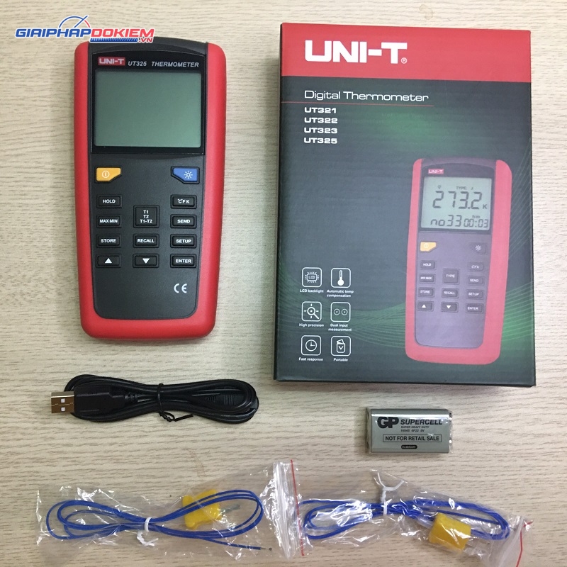 Thiết bị đo nhiệt độ tiếp xúc 2 kênh UNI-T UT325 8 Thiết bị đo nhiệt độ tiếp xúc 2 kênh UNI-T UT325 - Ảnh 2