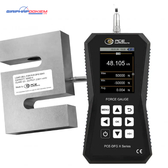 Máy đo lực kế PCE PCE-DFG 50K X 10 Máy đo lực kế PCE PCE-DFG 50K X