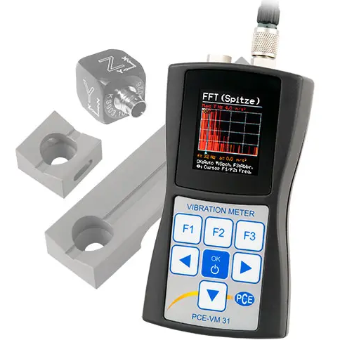 Máy đo gia tốc ba trục với cảm biến tay-cánh tay PCE PCE-VM 31-HA 6 Máy đo gia tốc ba trục với cảm biến tay-cánh tay PCE PCE-VM 31-HA