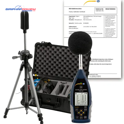 Máy đo độ ồn SPL ngoài trời PCE PCE-430-EKIT-ICA bao gồm Chứng nhận hiệu chuẩn ISO 10 Máy đo độ ồn SPL ngoài trời PCE PCE-430-EKIT-ICA bao gồm Chứng nhận hiệu chuẩn ISO