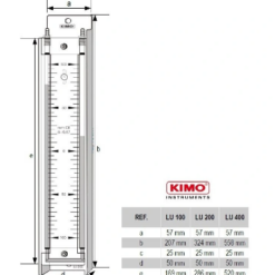 Áp kế chất lỏng chữ U, dạng đứng KIMO LU 100 11 Untitled fotor 20240826144354