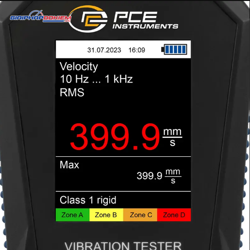 Máy đo gia tốc PCE PCE-VT 3900-ICA bao gồm Chứng nhận hiệu chuẩn ISO 15 Máy đo gia tốc PCE PCE-VT 3900-ICA bao gồm Chứng nhận hiệu chuẩn ISO - Ảnh 5