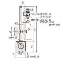 Đế từ gá đồng hồ so Mitutoyo 7010S-10 19 de tu Mitutoyo 7010s 10 04
