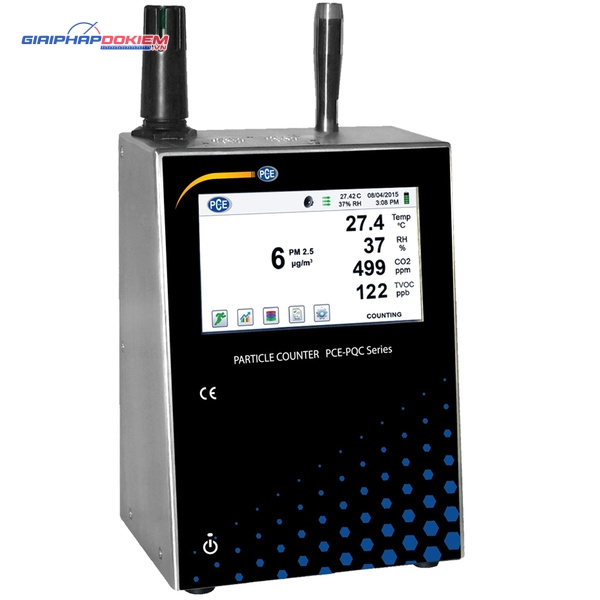 Máy đo chất lượng không khí PCE PCE-PQC 35EU Bao gồm Giấy chứng nhận hiệu chuẩn 5 Máy đo chất lượng không khí PCE PCE-PQC 35EU Bao gồm Giấy chứng nhận hiệu chuẩn - Ảnh 2