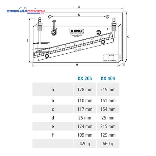 Áp kế chất lỏng dạng nghiêng KIMO KX 7 Áp kế chất lỏng dạng nghiêng KIMO KX - Ảnh 3