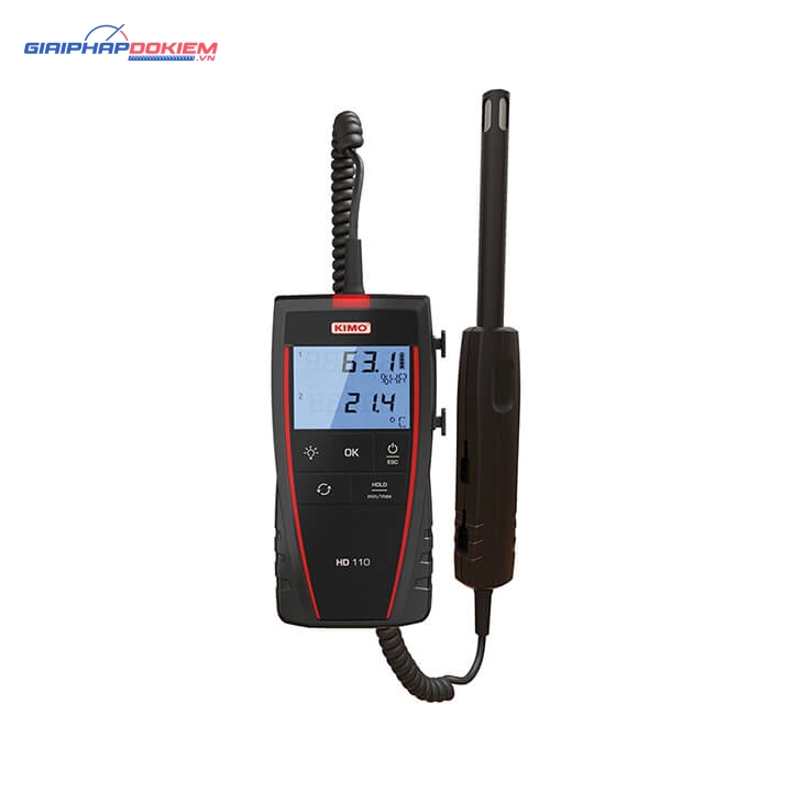 Máy đo nhiệt độ, độ ẩm, nhiệt độ điểm sương KIMO HD110 5 Máy đo nhiệt độ, độ ẩm, nhiệt độ điểm sương KIMO HD110
