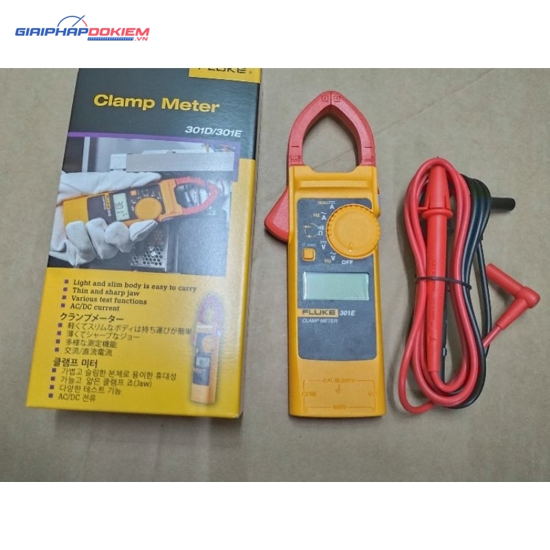 Ampe Kìm Đo Dòng AC/DC Fluke 301E 16 Ampe Kìm Đo Dòng AC/DC Fluke 301E - Ảnh 4