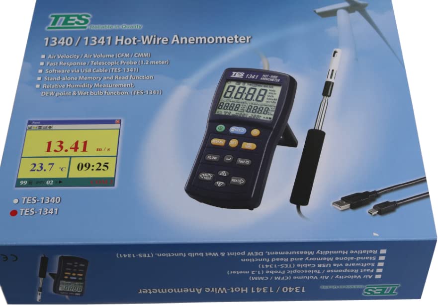 Máy đo tốc độ gió TES 1341 13 Máy đo tốc độ gió TES 1341 - Ảnh 6