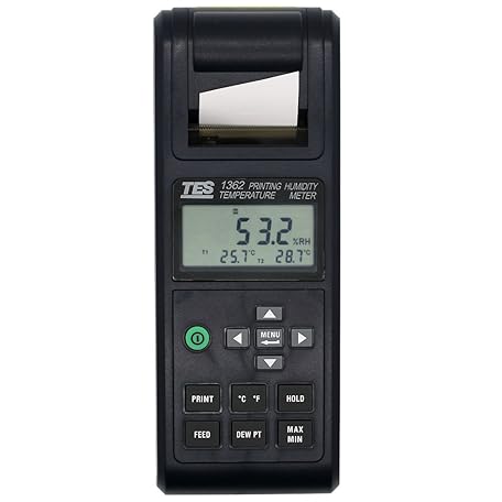 Máy đo nhiệt độ độ ẩm tích hợp máy in TES 1362 7 Máy đo nhiệt độ độ ẩm tích hợp máy in TES 1362