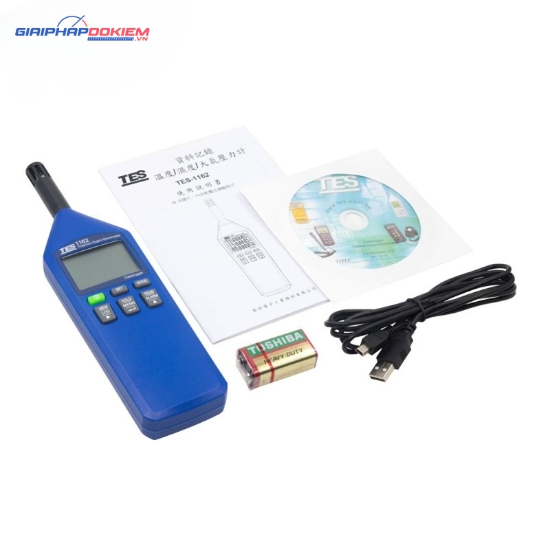 Máy đo nhiệt độ, độ ẩm, áp suất TES 1162 7 Máy đo nhiệt độ, độ ẩm, áp suất TES 1162 - Ảnh 3