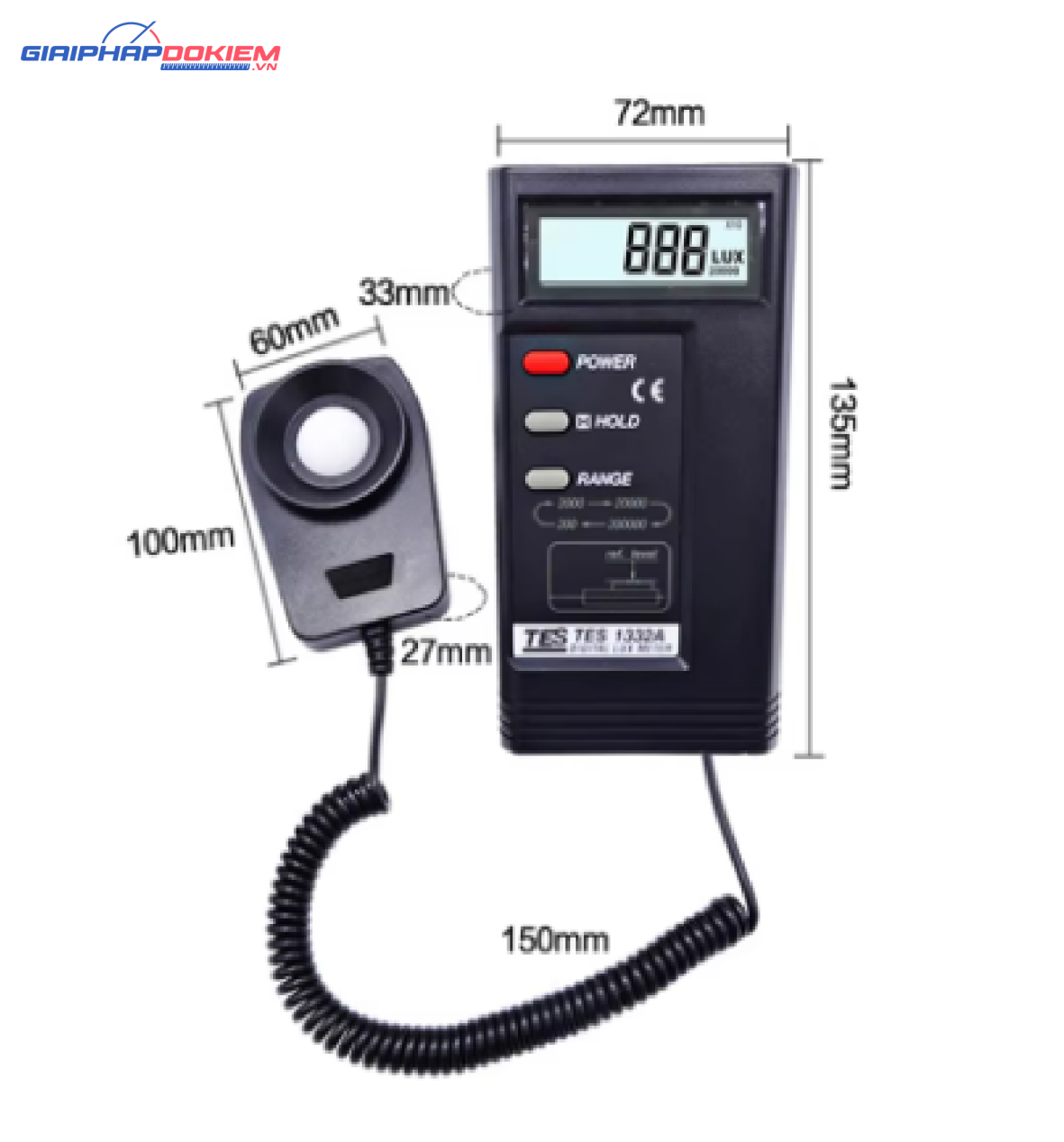 Máy đo cường độ ánh sáng TES 1332A 10 Máy đo cường độ ánh sáng TES 1332A - Ảnh 6