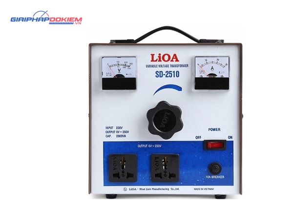 Biến Áp Vô Cấp 1 Pha LiOA SD-2510 3 Biến Áp Vô Cấp 1 Pha LiOA SD-2510