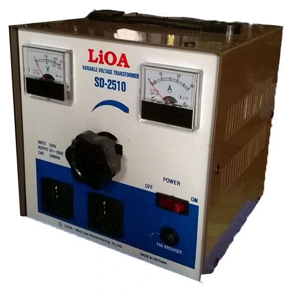 Biến Áp Vô Cấp 1 Pha LiOA SD-2510 1 Biến Áp Vô Cấp 1 Pha LiOA SD-2510
