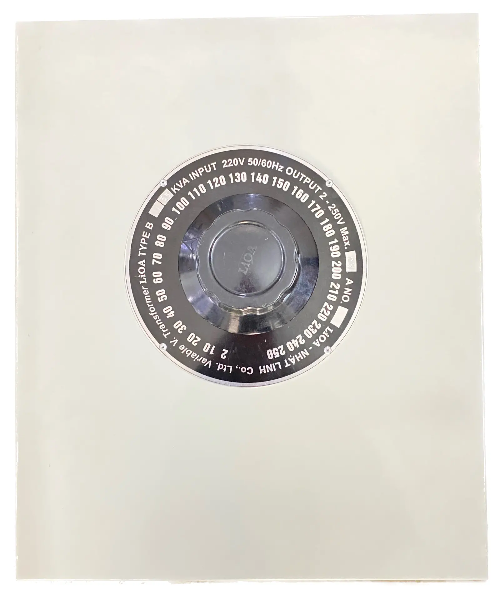 Biến Áp Vô Cấp 1 Pha LiOA SD-2525 3 Biến Áp Vô Cấp 1 Pha LiOA SD-2525