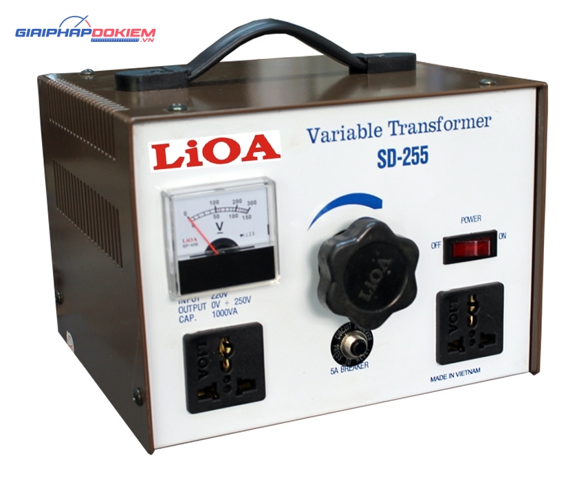 Biến Áp Vô Cấp 1 Pha LiOA SD-255 1 Biến Áp Vô Cấp 1 Pha LiOA SD-255