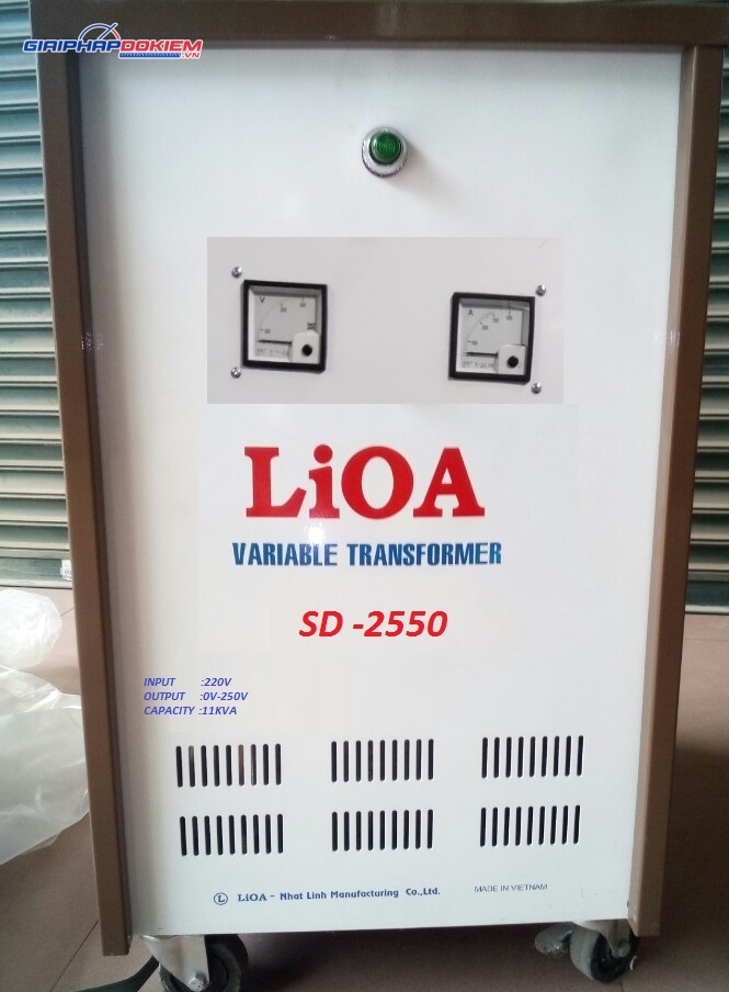 Biến Áp Vô Cấp 1 Pha LiOA SD-2550 2 Biến Áp Vô Cấp 1 Pha LiOA SD-2550