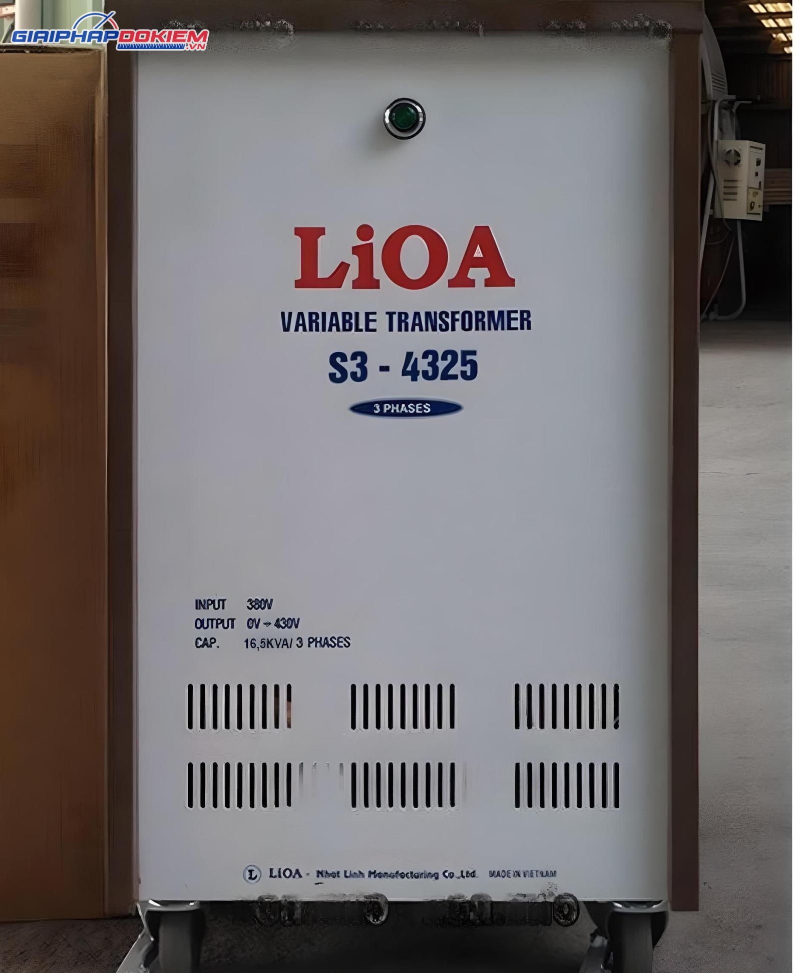 Biến Áp Vô Cấp 3 Pha LiOA S3-4325 3 Biến Áp Vô Cấp 3 Pha LiOA S3-4325