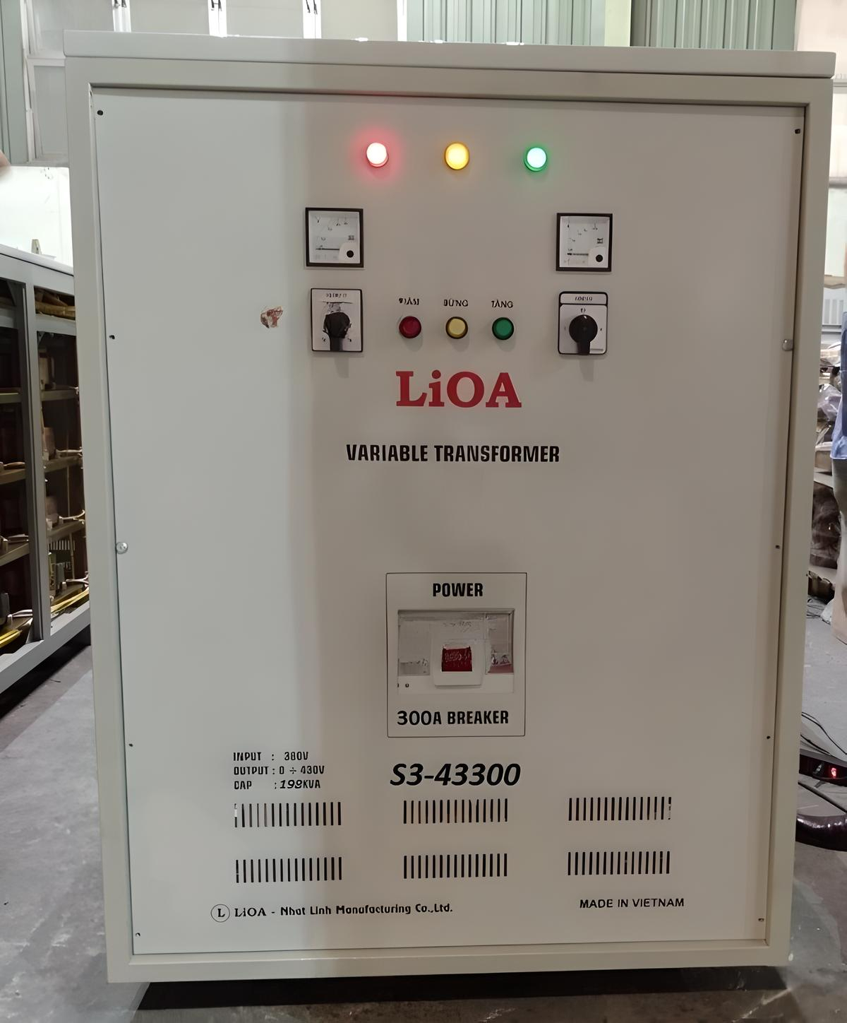 Biến Áp Vô Cấp 3 Pha LiOA S3-43300 8 Biến Áp Vô Cấp 3 Pha LiOA S3-43300