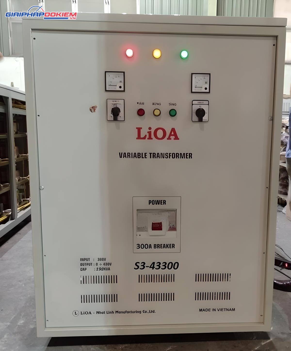 Biến Áp Vô Cấp 3 Pha LiOA S3-43300 3 Biến Áp Vô Cấp 3 Pha LiOA S3-43300