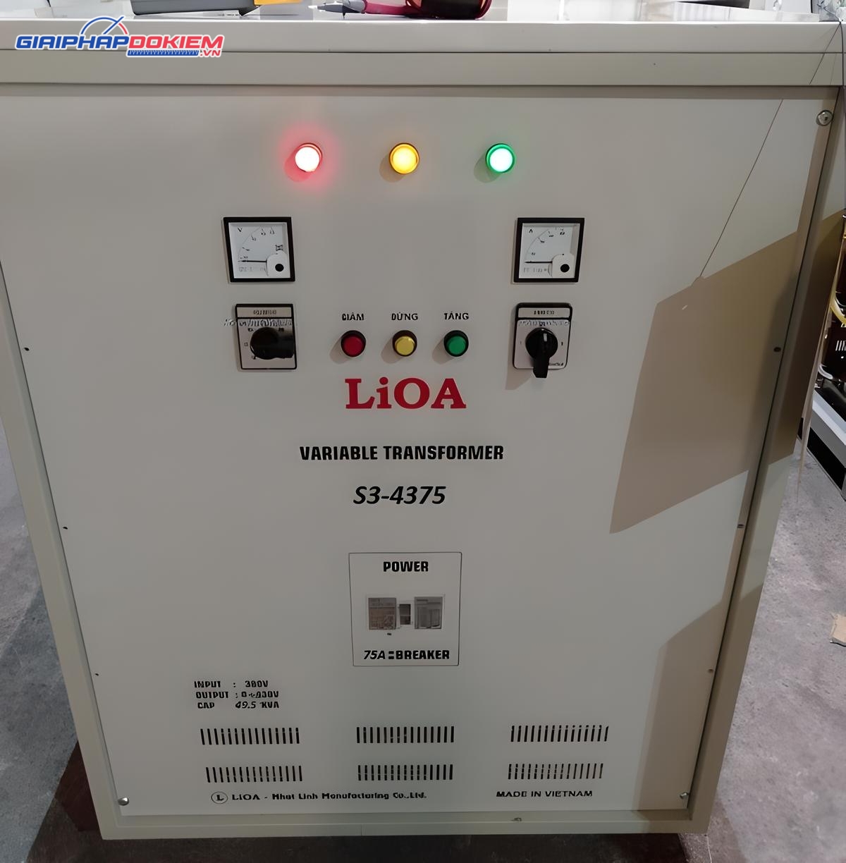 Biến Áp Vô Cấp 3 Pha LiOA S3-4375 3 Biến Áp Vô Cấp 3 Pha LiOA S3-4375