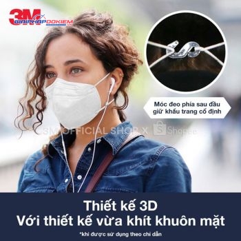 Khẩu trang KF94 3M 9013 Hiệu Suất Lọc 94% 1 Khẩu trang KF94 3M 9013 Hiệu Suất Lọc 94%