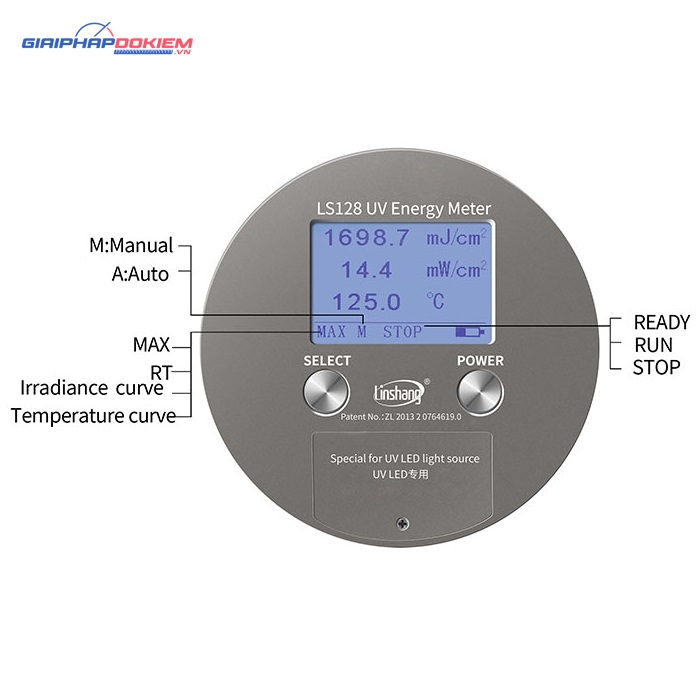 Máy đo năng lượng tia UV Linshang LS128 14 Máy đo năng lượng tia UV Linshang LS128 - Ảnh 3