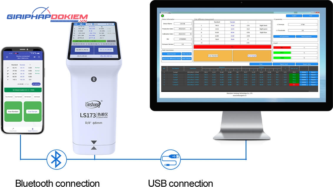 Máy đo kiểm so lệch màu Linshang LS173 23 Máy đo kiểm so lệch màu Linshang LS173 - Ảnh 8